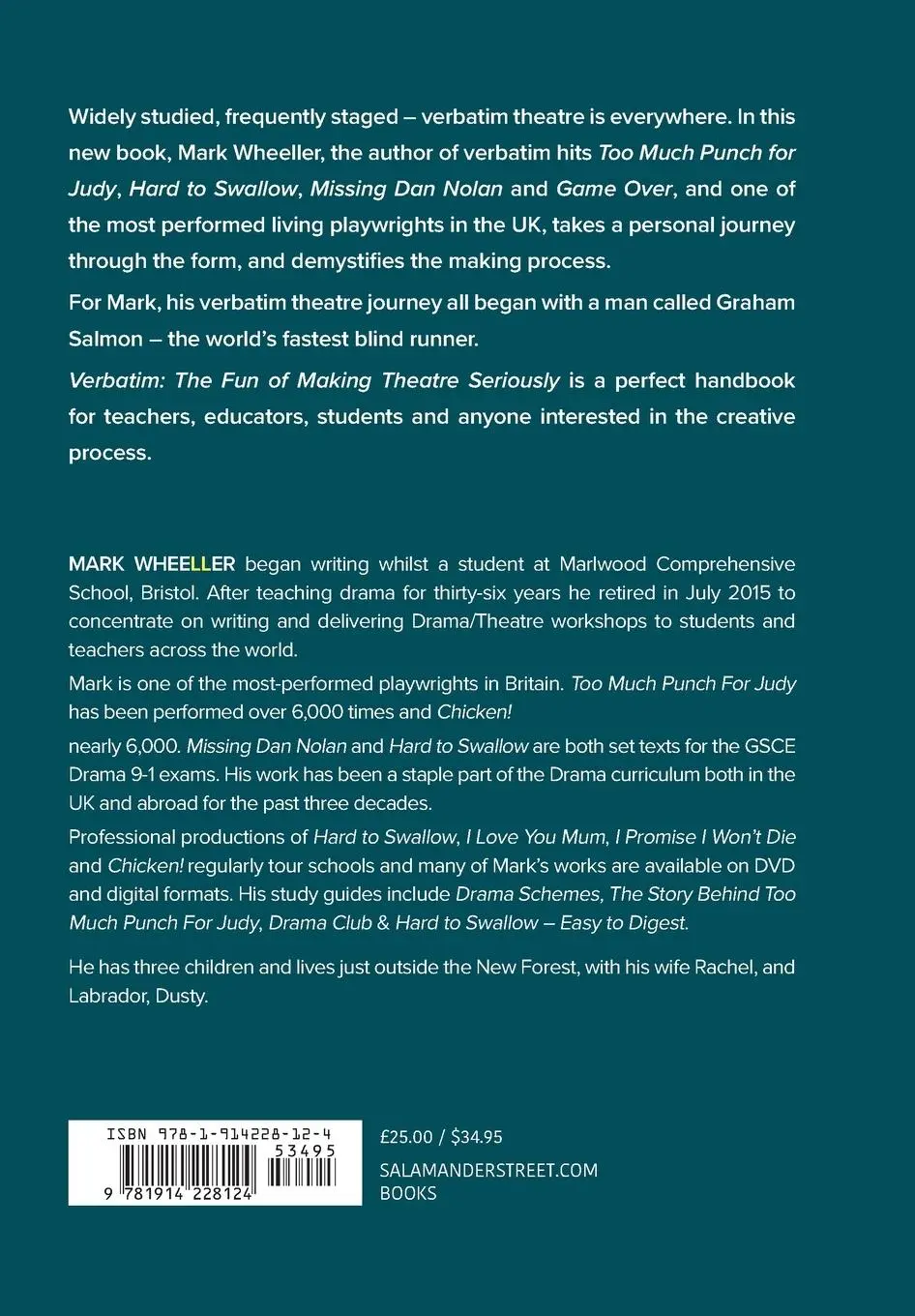 Rückseite: 9781914228124 | VERBATIM | The Fun of Making Theatre Seriously | Mark Wheeller | Buch