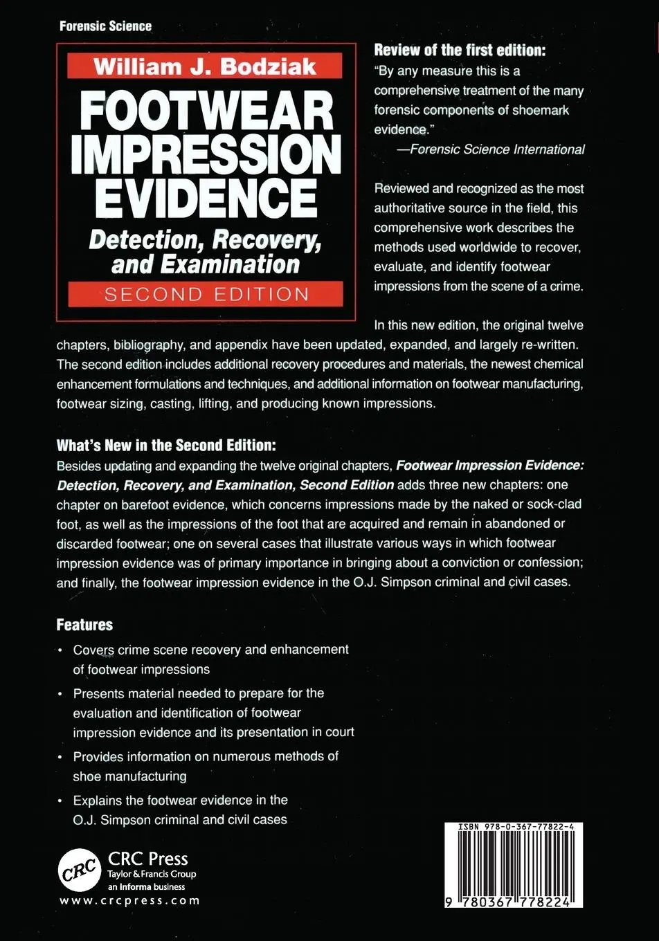 Rückseite: 9780367778224 | Footwear Impression Evidence | William J. Bodziak | Taschenbuch | 2021