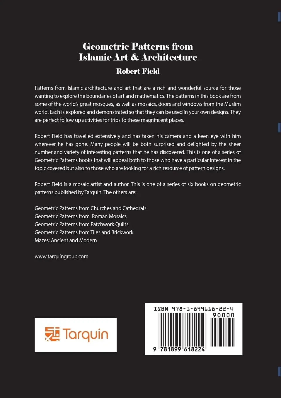 Rückseite: 9781899618224 | Geometric Patterns from Islamic Art and Architecture | Robert Field