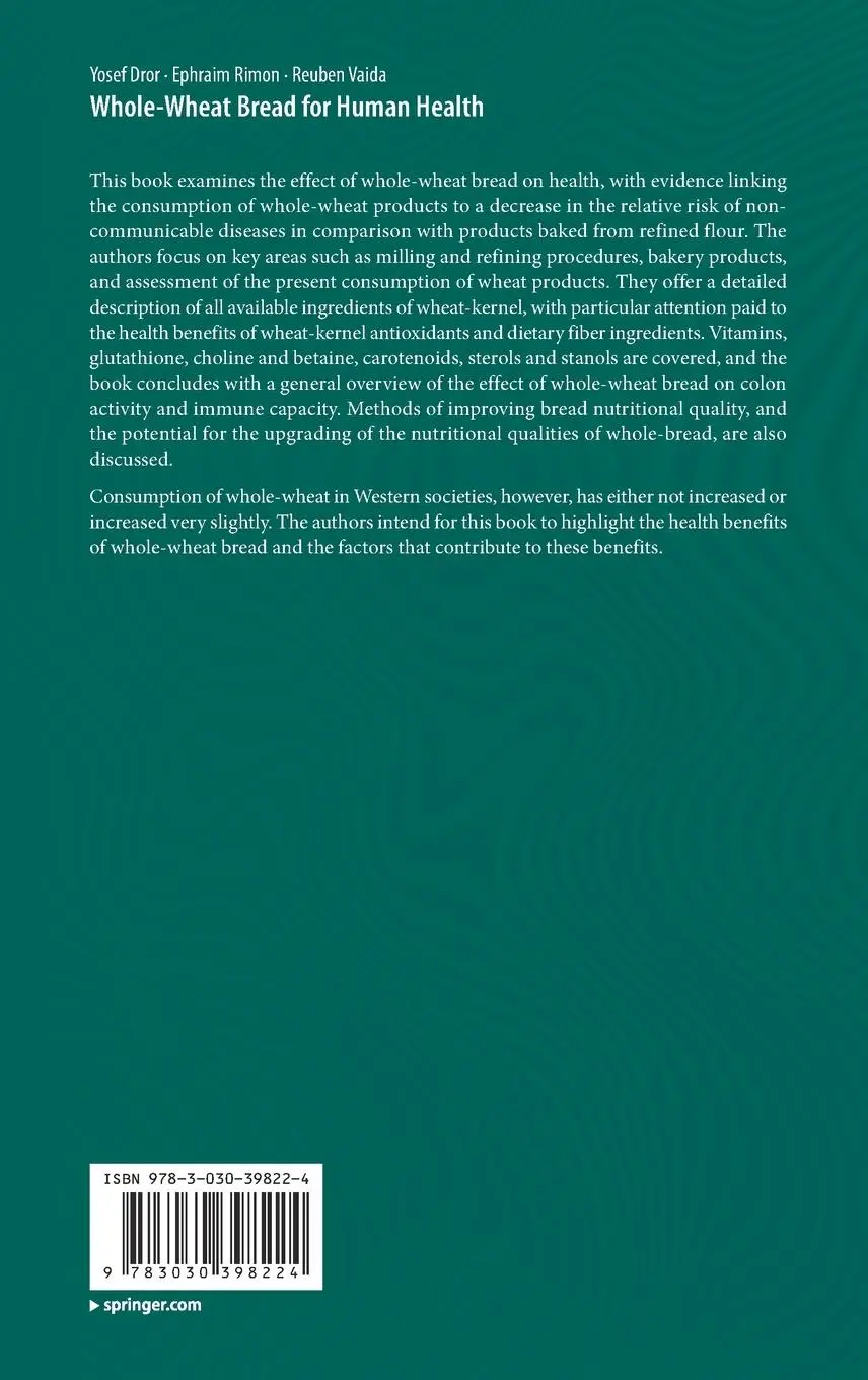 Rückseite: 9783030398224 | Whole-Wheat Bread for Human Health | Yosef Dror (u. a.) | Buch | xli