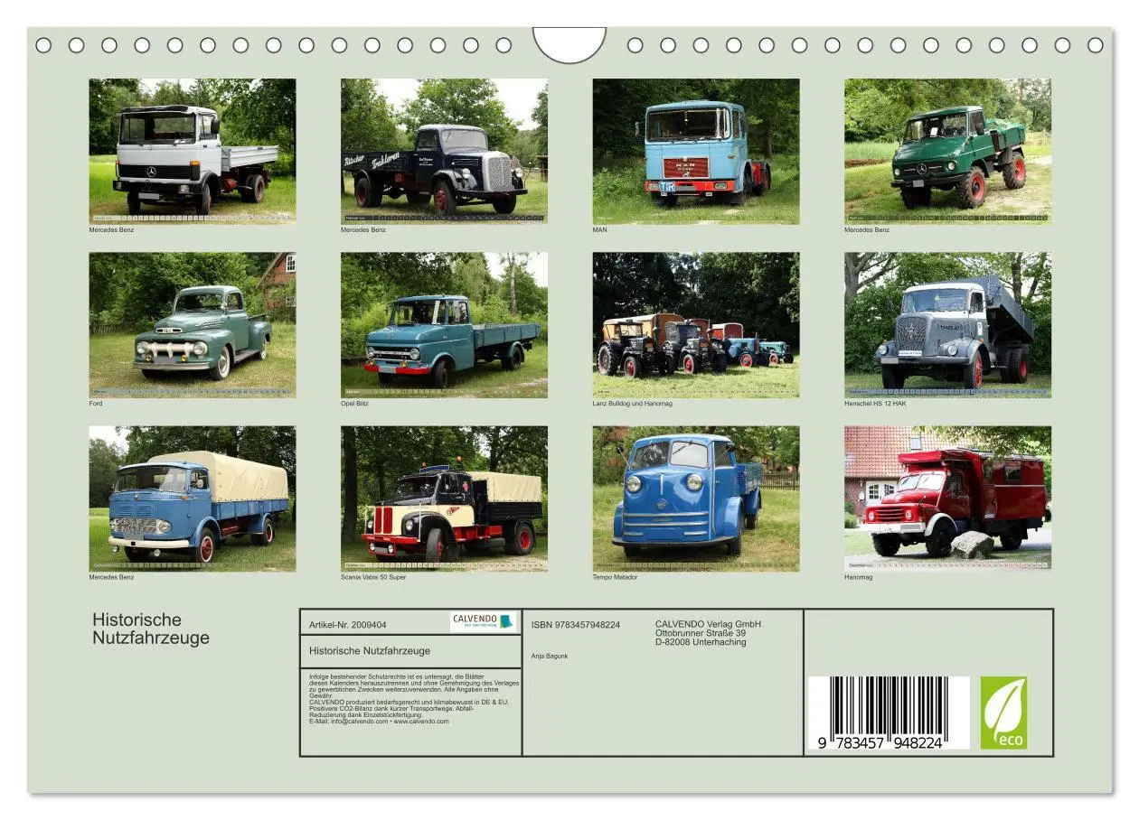Bild: 9783457948224 | Historische Nutzfahrzeuge (Wandkalender 2026 DIN A4 quer), CALVENDO...