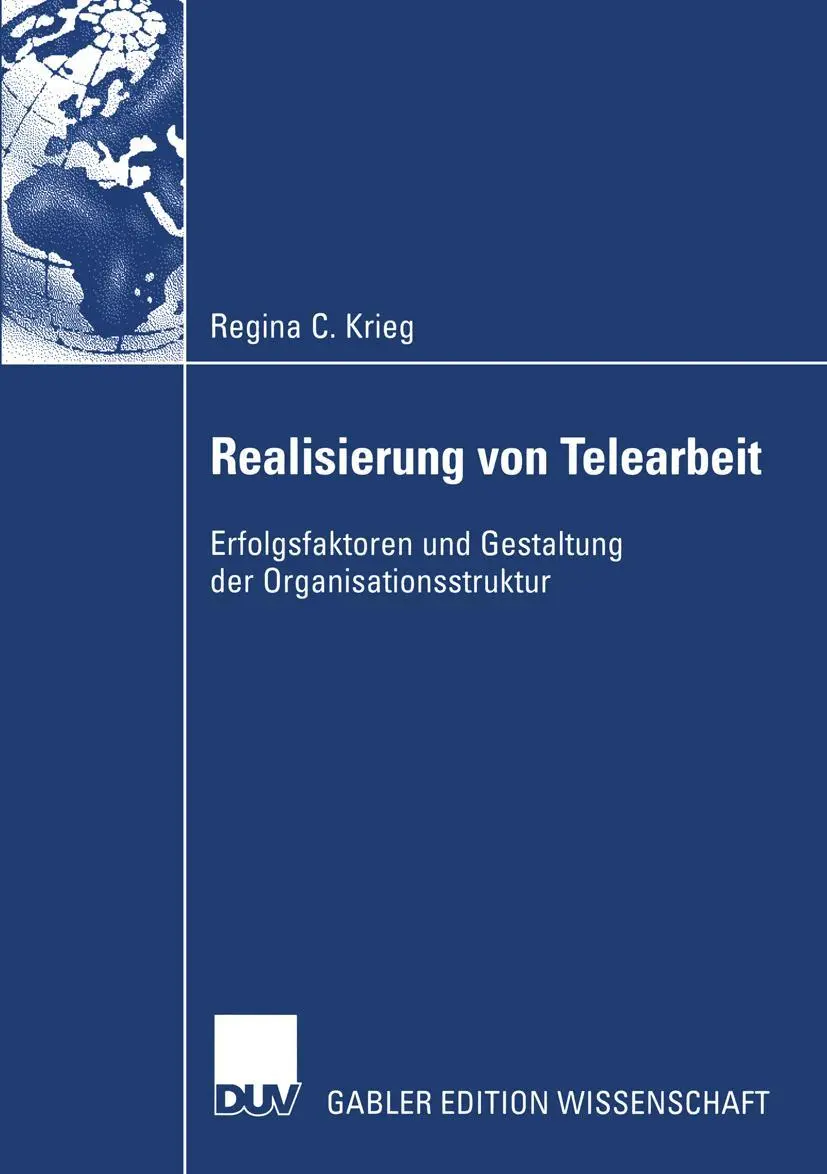 Cover: 9783824478224 | Realisierung von Telearbeit | Regina Krieg | Taschenbuch | xxii | 2003