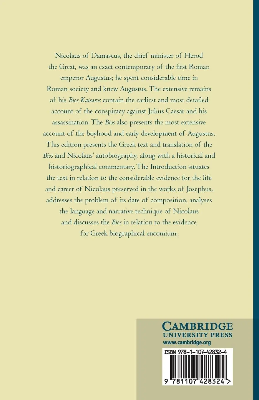 Rückseite: 9781107428324 | Nicolaus of Damascus | The Life of Augustus and The Autobiography
