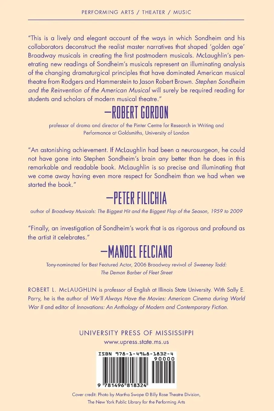 Rückseite: 9781496818324 | Stephen Sondheim and the Reinvention of the American Musical | Buch