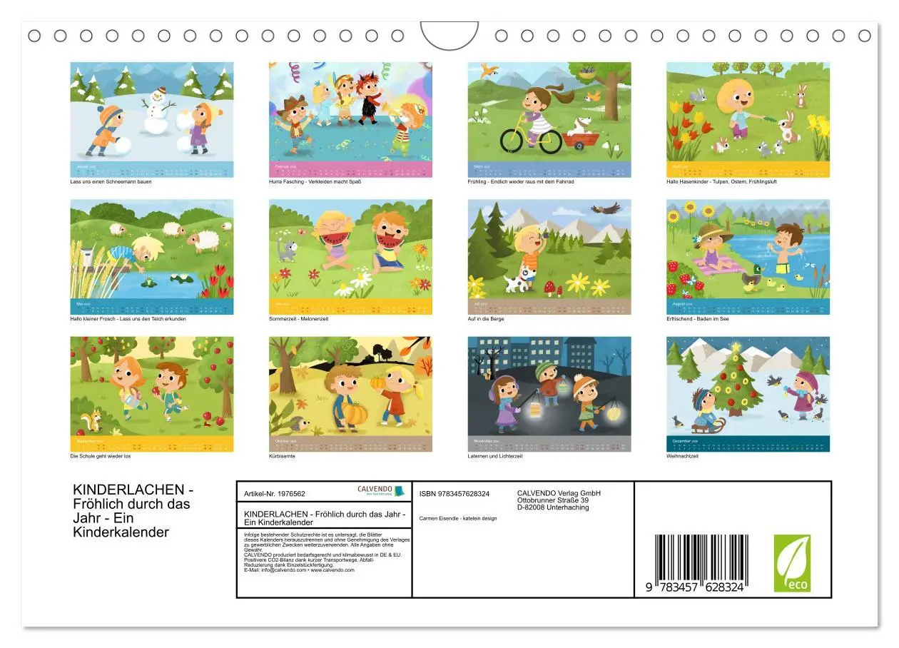 Bild: 9783457628324 | KINDERLACHEN - Fröhlich durch das Jahr - Ein Kinderkalender...