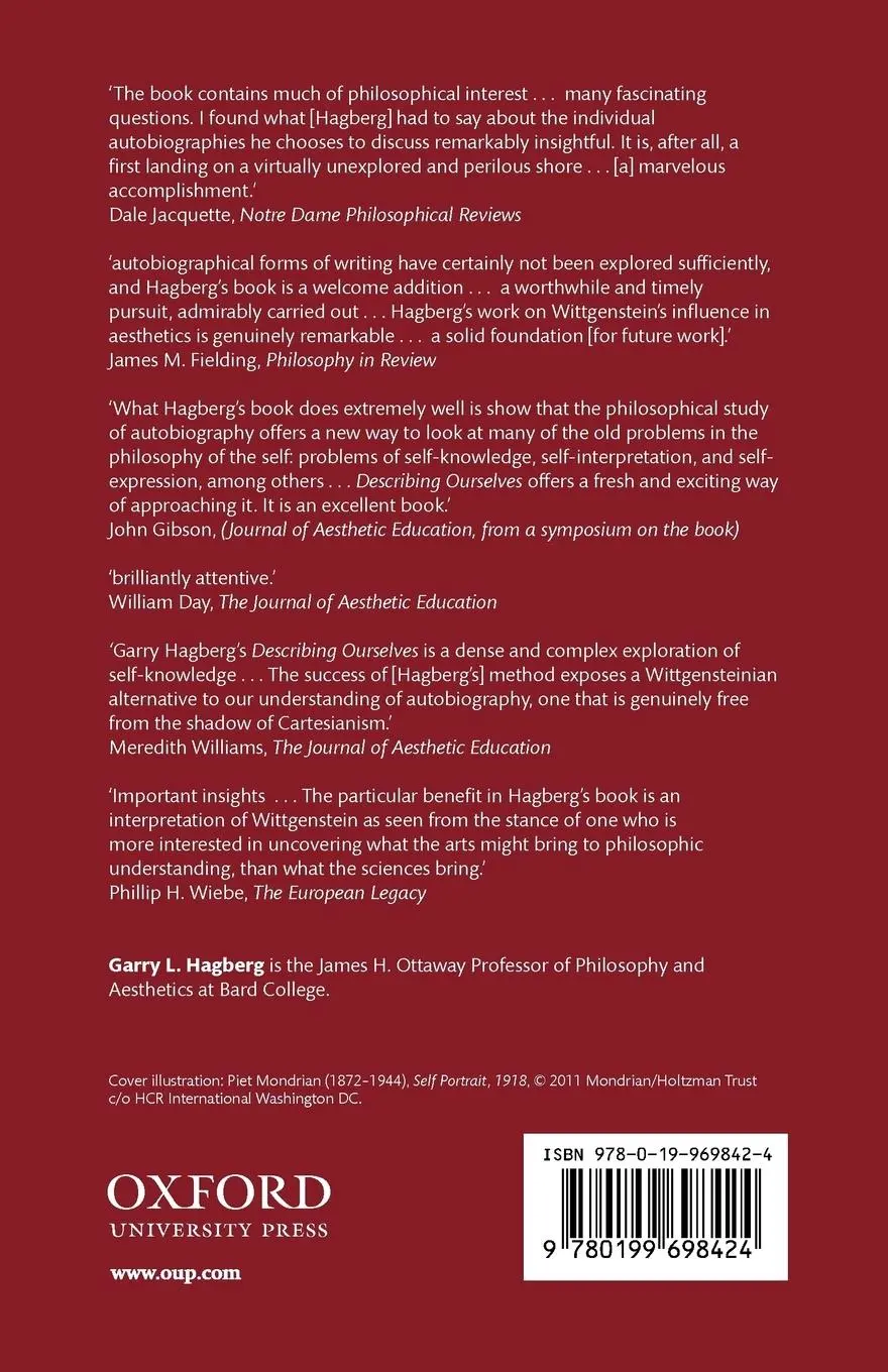 Rückseite: 9780199698424 | Describing Ourselves | Wittgenstein and Autobiographical Consciousness