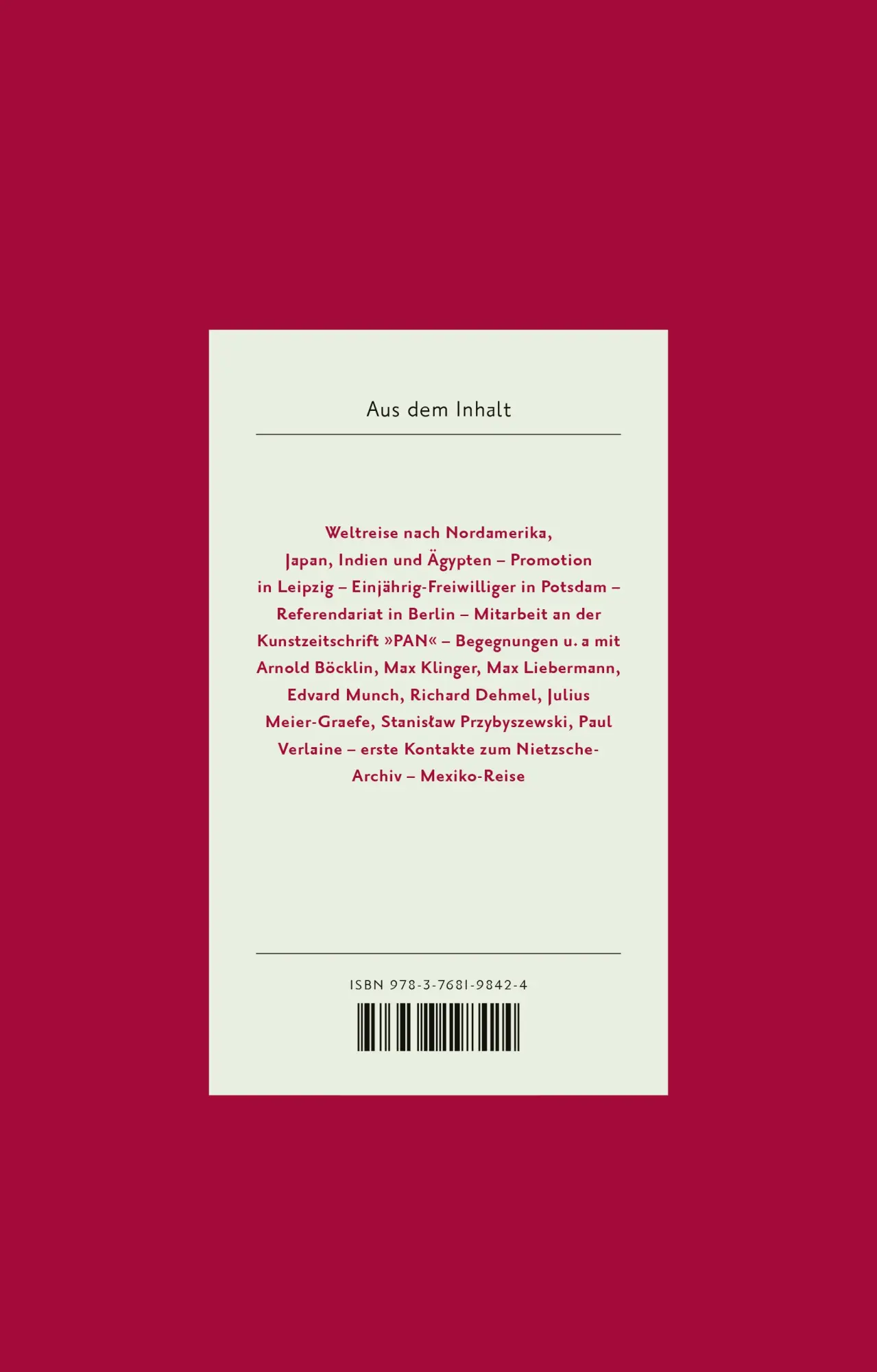 Rückseite: 9783768198424 | Das Tagebuch (1880-1937), Band 2 (Das Tagebuch 1880-1937, Bd. 2)
