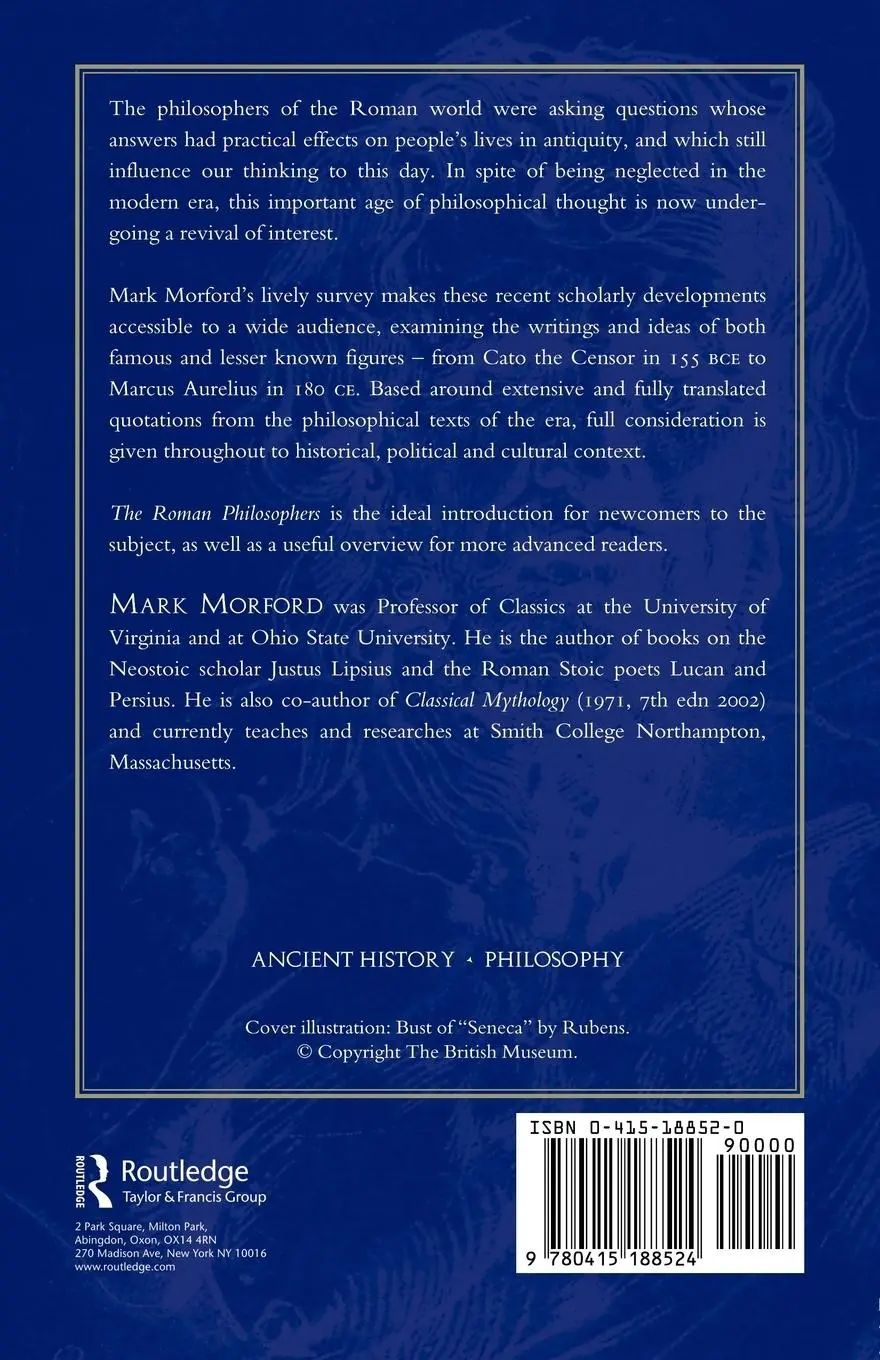 Rückseite: 9780415188524 | Roman Philosophers | Mark Morford | Taschenbuch | Englisch | 2002