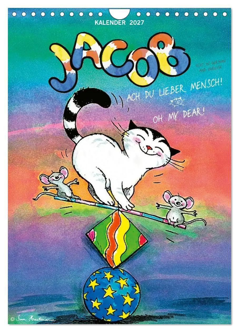 Cover: 9783594398524 | Kater Jacob: Ach Du lieber Mensch (Wandkalender 2027 DIN A4 hoch),...