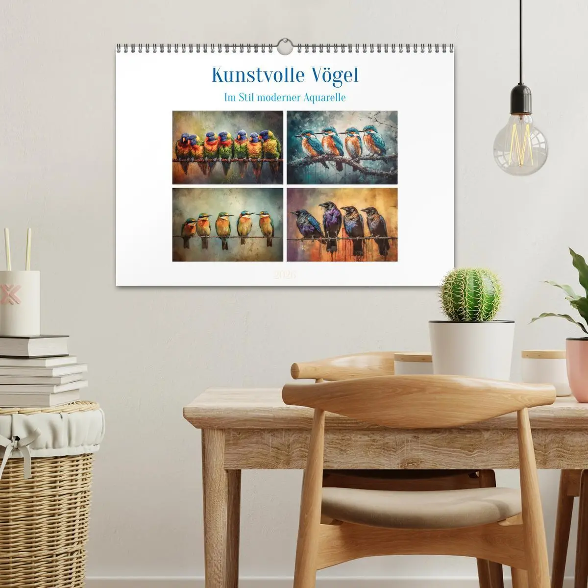 Bild: 9783457528624 | Kunstvolle Vögel (Wandkalender 2026 DIN A3 quer), CALVENDO...