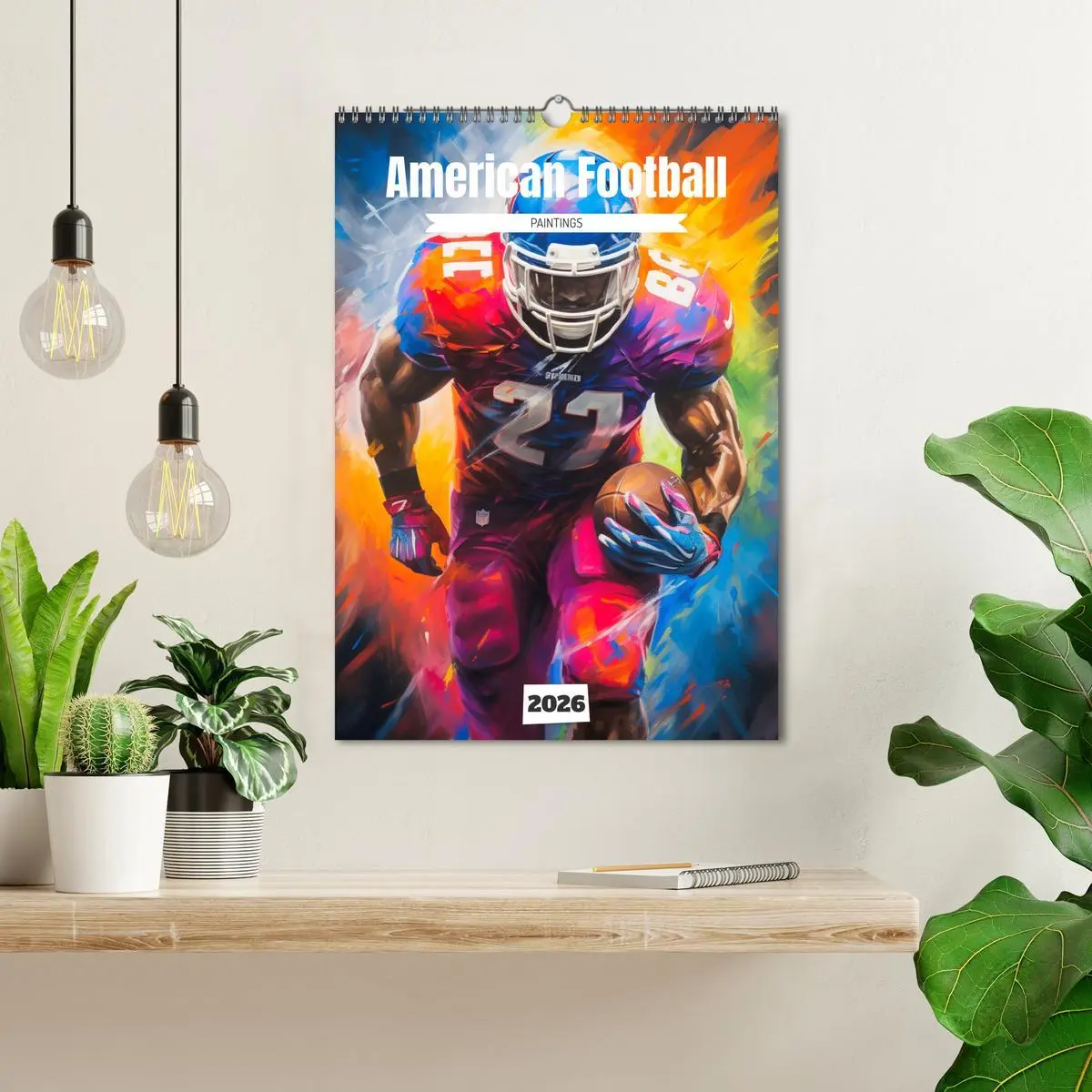Bild: 9783516308624 | American Football. Paintings (Wandkalender 2026 DIN A3 hoch),...