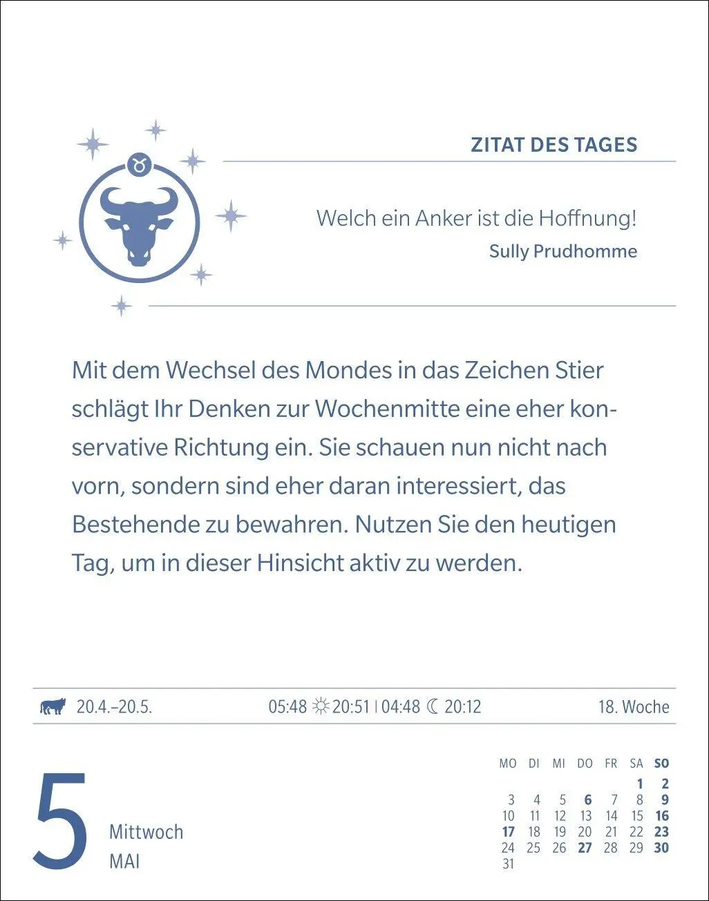 Bild: 9783840038624 | Stier Sternzeichenkalender 2027 - Tagesabreißkalender - Ihr...