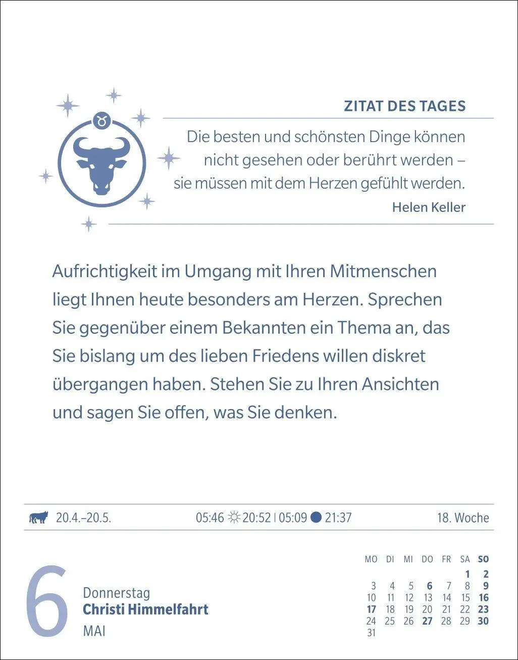 Bild: 9783840038624 | Stier Sternzeichenkalender 2027 - Tagesabreißkalender - Ihr...