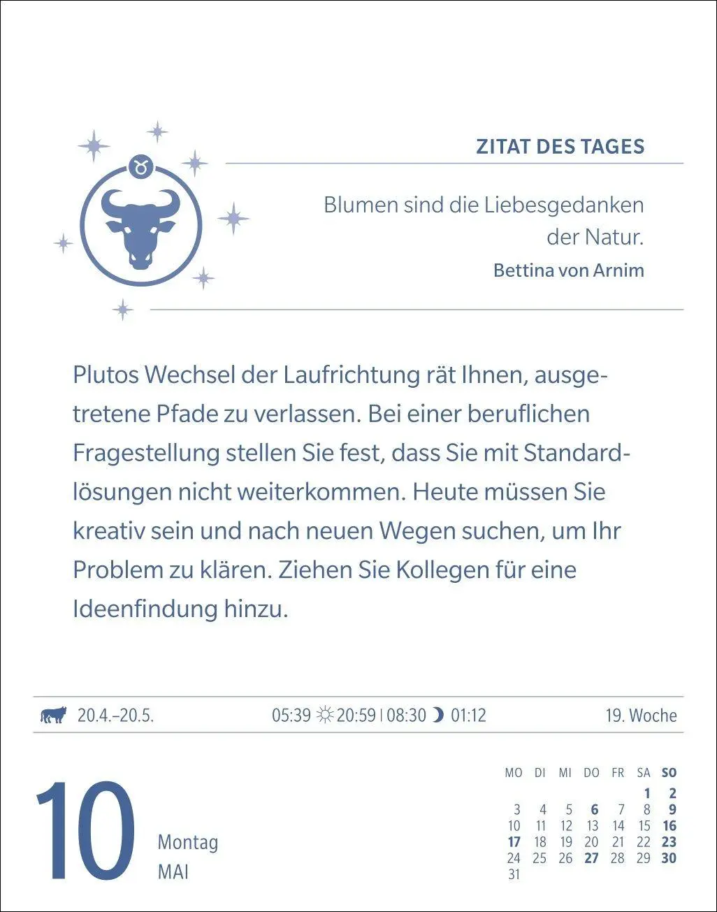 Bild: 9783840038624 | Stier Sternzeichenkalender 2027 - Tagesabreißkalender - Ihr...