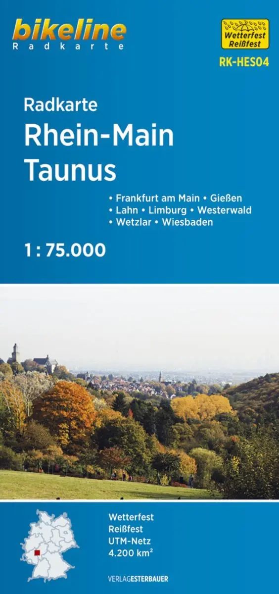 Cover: 9783850008624 | Radkarte Rhein-Main, Taunus (RK-HES04) | Esterbauer Verlag | Deutsch
