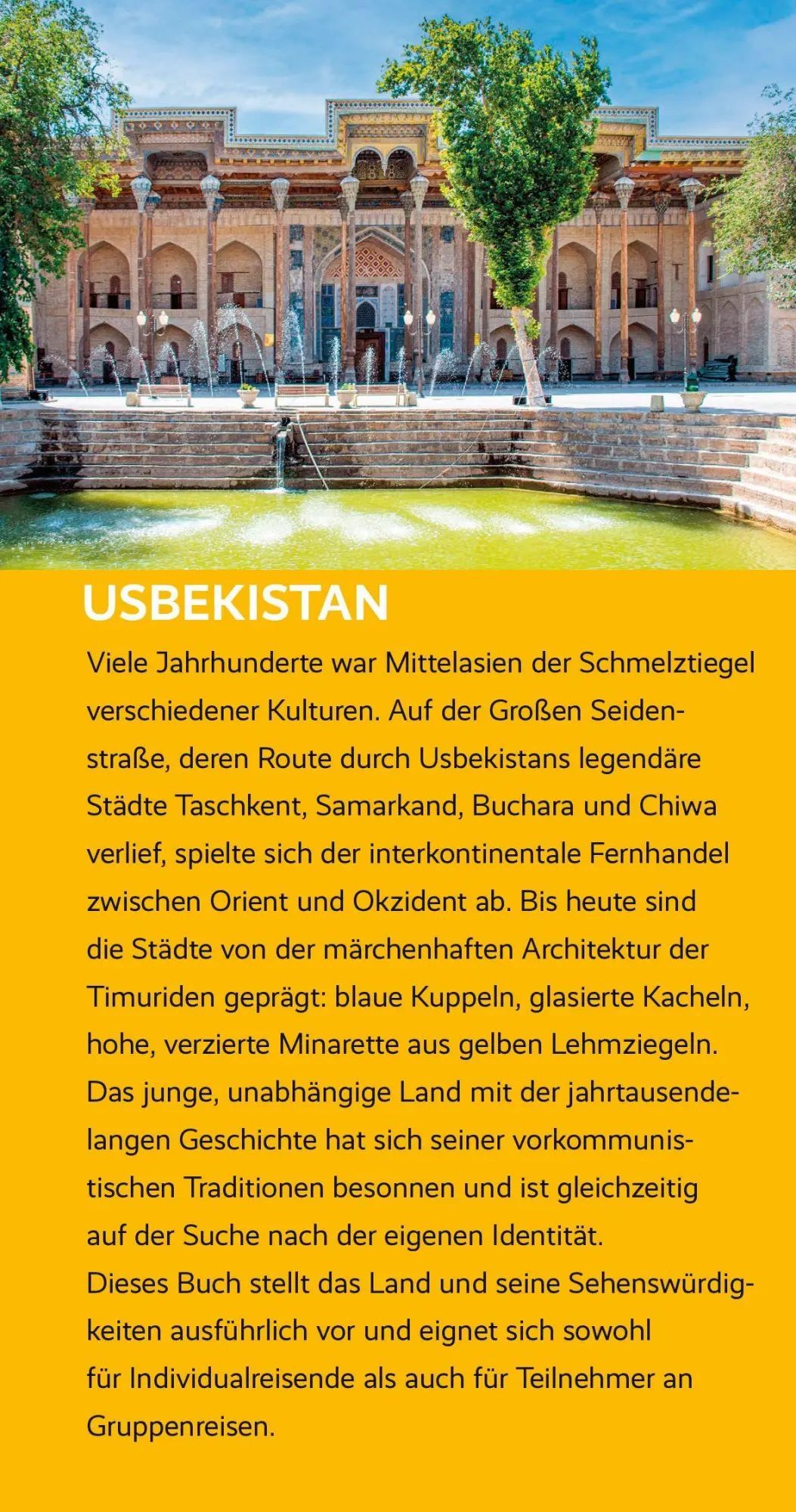 Bild: 9783897948624 | TRESCHER Reiseführer Usbekistan | Bodo Thöns (u. a.) | Taschenbuch