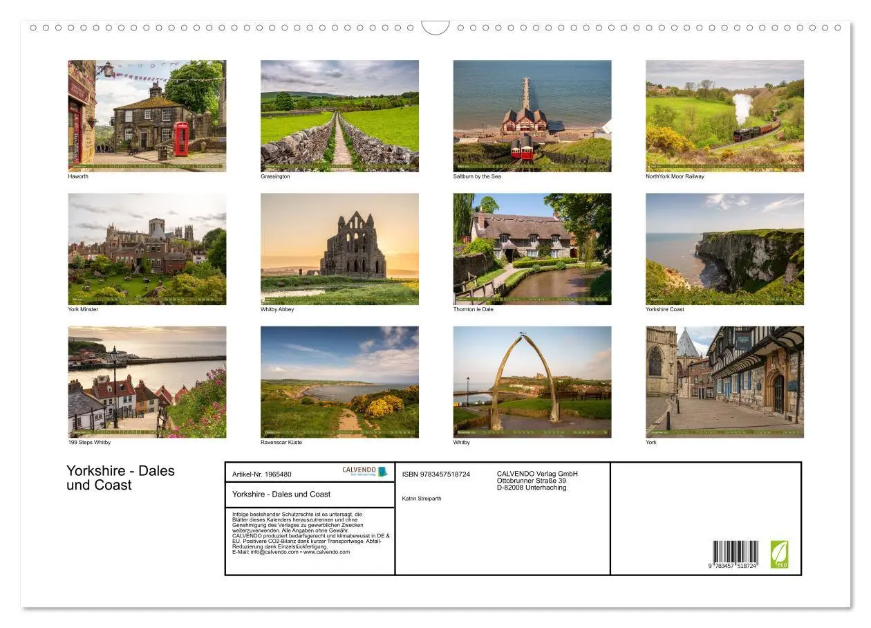 Bild: 9783457518724 | Yorkshire - Dales und Coast (Wandkalender 2026 DIN A2 quer),...
