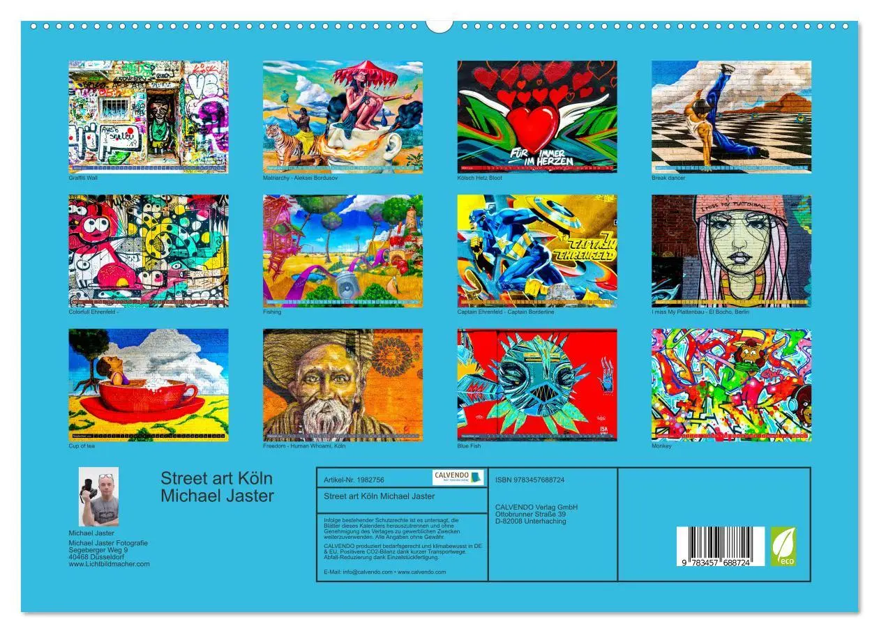 Bild: 9783457688724 | Street art Köln Michael Jaster (hochwertiger Premium Wandkalender...