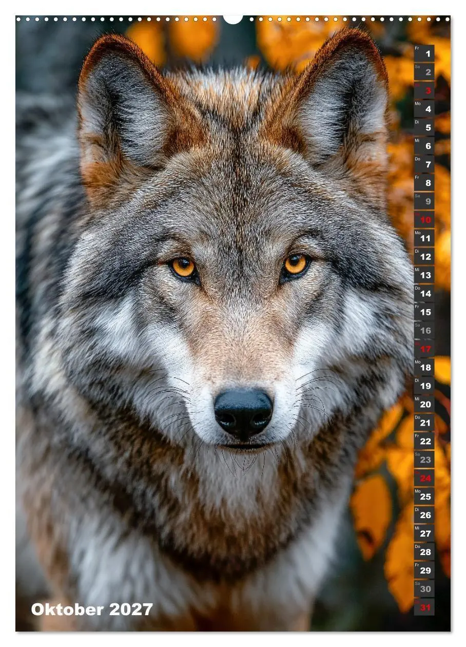 Bild: 9783516918724 | Wölfe aus aller Welt (hochwertiger Premium Wandkalender 2027 DIN A2...