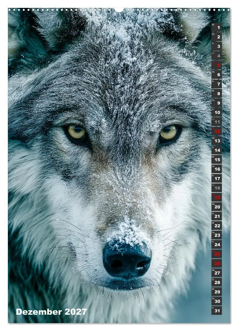 Bild: 9783516918724 | Wölfe aus aller Welt (hochwertiger Premium Wandkalender 2027 DIN A2...