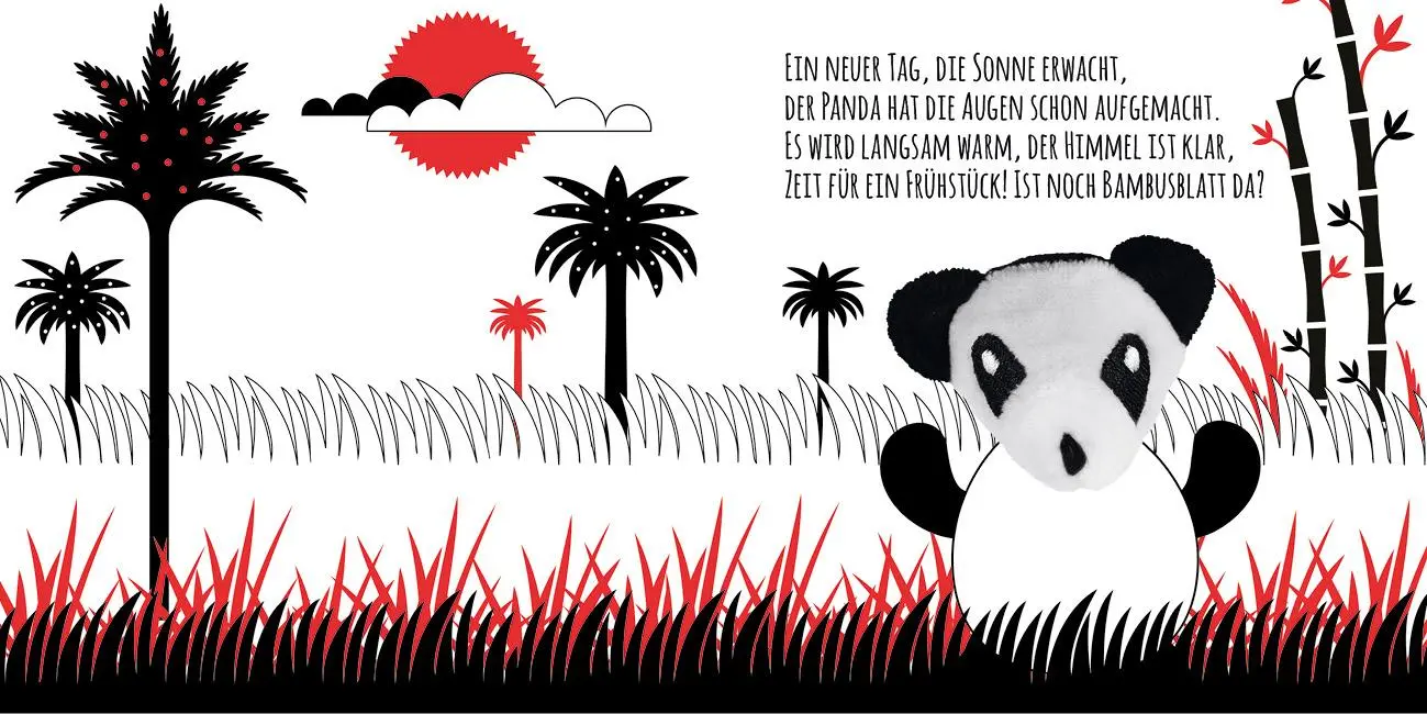 Bild: 9783745918724 | Kontrastbuch für Babys mit Fingerpuppe: Guck mal, kleiner Panda | Buch