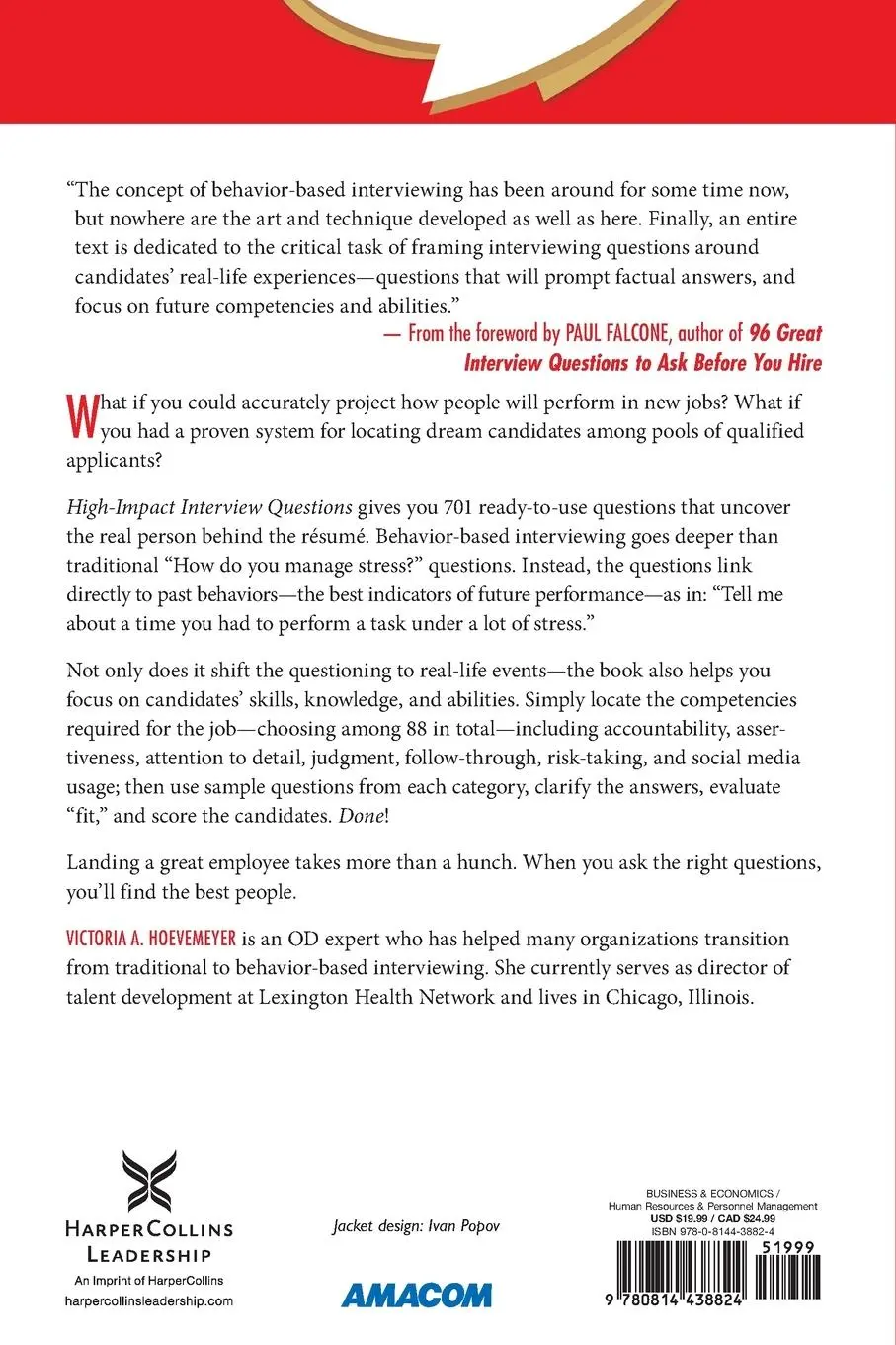 Rückseite: 9780814438824 | High-Impact Interview Questions | Victoria Hoevemeyer | Taschenbuch