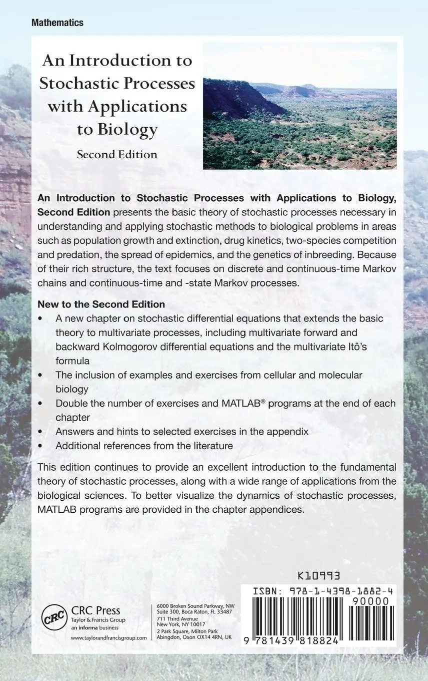 Rückseite: 9781439818824 | An Introduction to Stochastic Processes with Applications to Biology
