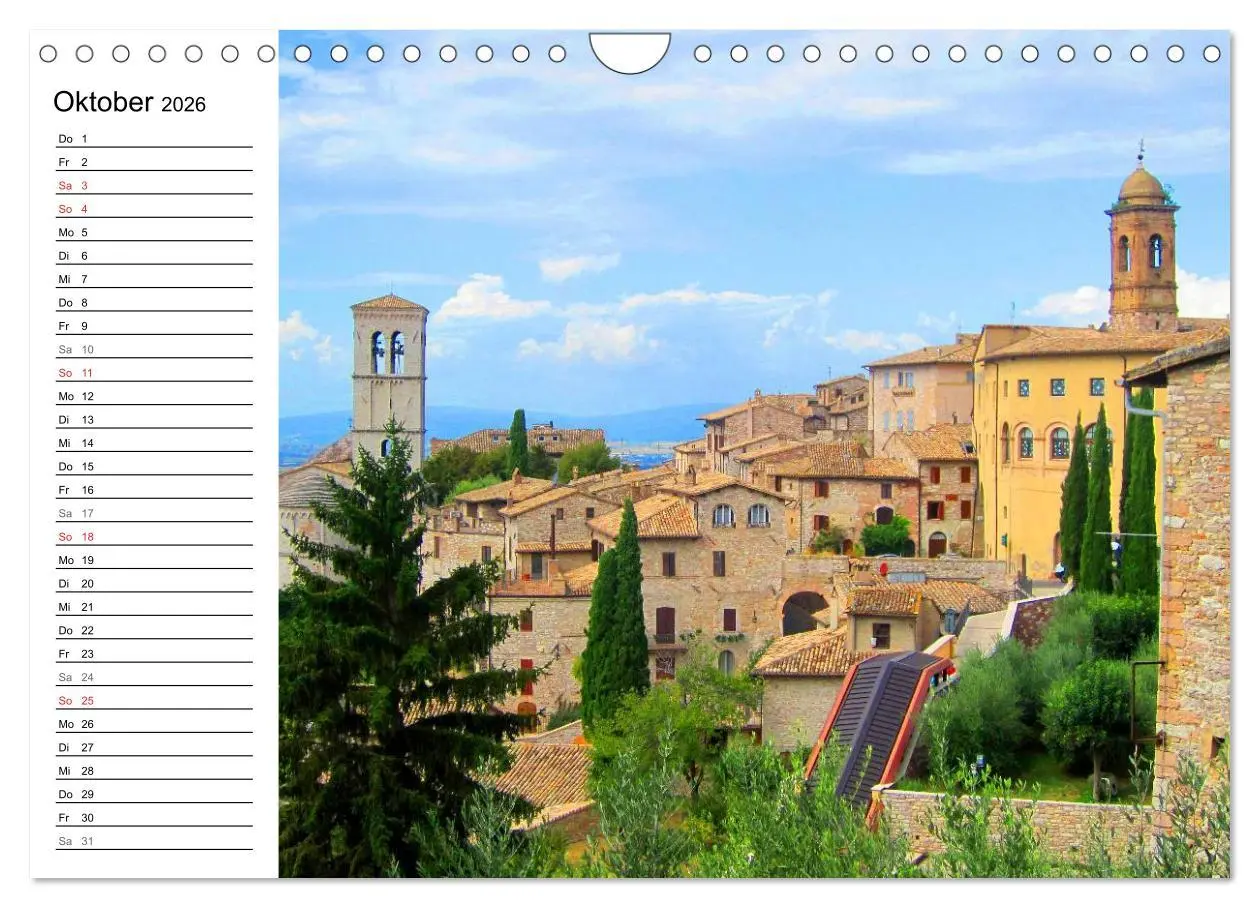 Bild: 9783457988824 | Franziskusweg - Camino di Assisi (Wandkalender 2026 DIN A4 quer),...