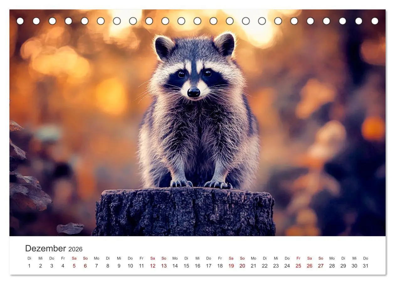 Bild: 9783457288924 | Frech, flauschig, fantastisch - Der Waschbären-Kalender...