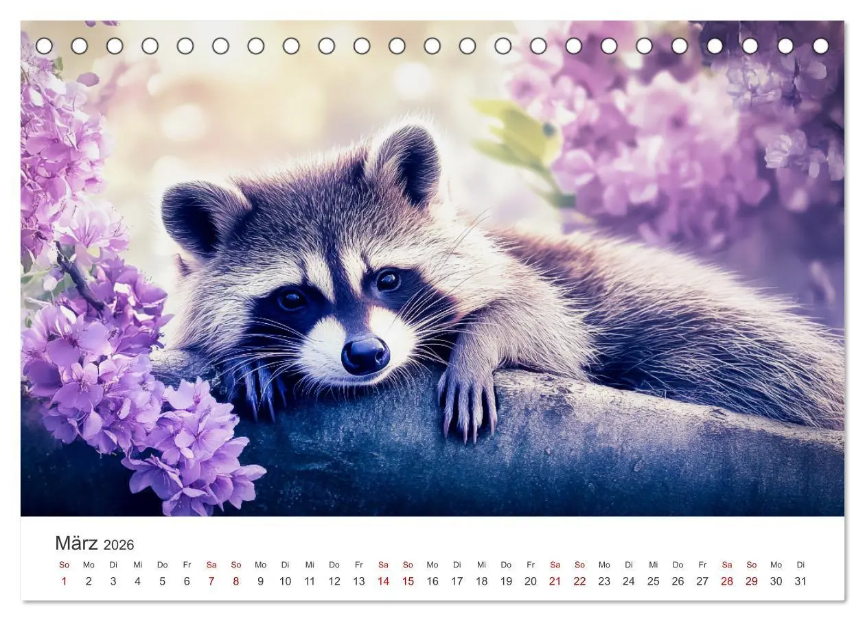 Bild: 9783457288924 | Frech, flauschig, fantastisch - Der Waschbären-Kalender...