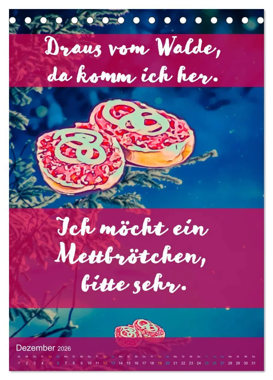 Bild: 9783516378924 | Mettbrötchen Träume - Mettkalender (Tischkalender 2026 DIN A5...
