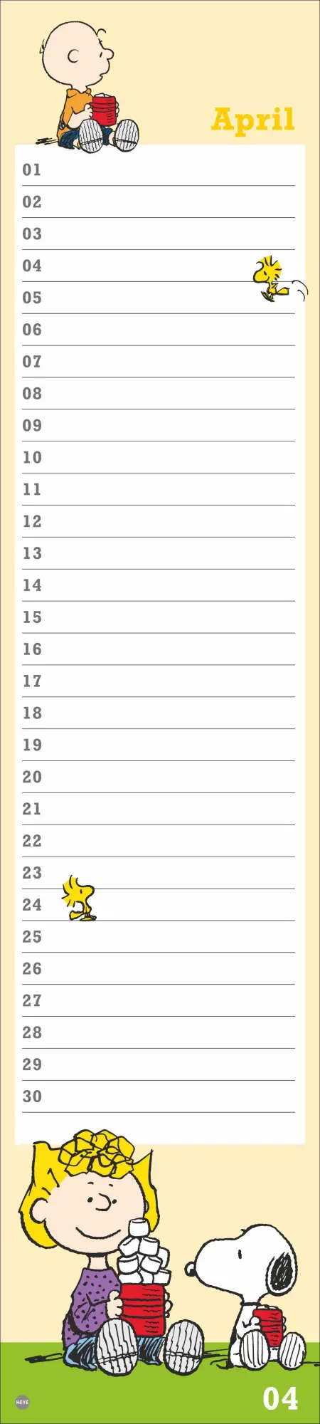 Bild: 9783756408924 | Peanuts Geburtstagskalender Langplaner | Kalender | Spiralbindung
