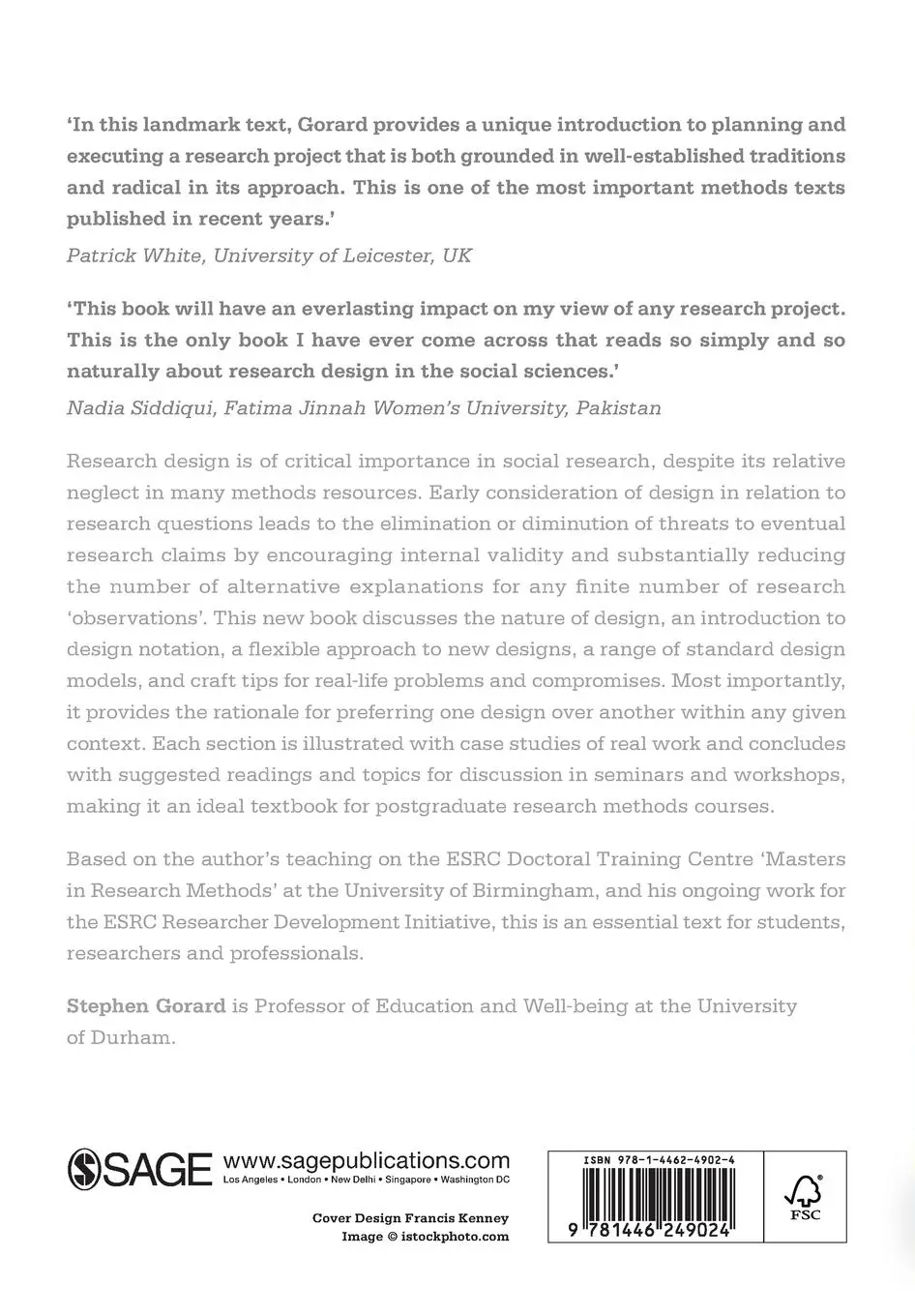 Rückseite: 9781446249024 | Research Design | Creating Robust Approaches for the Social Sciences