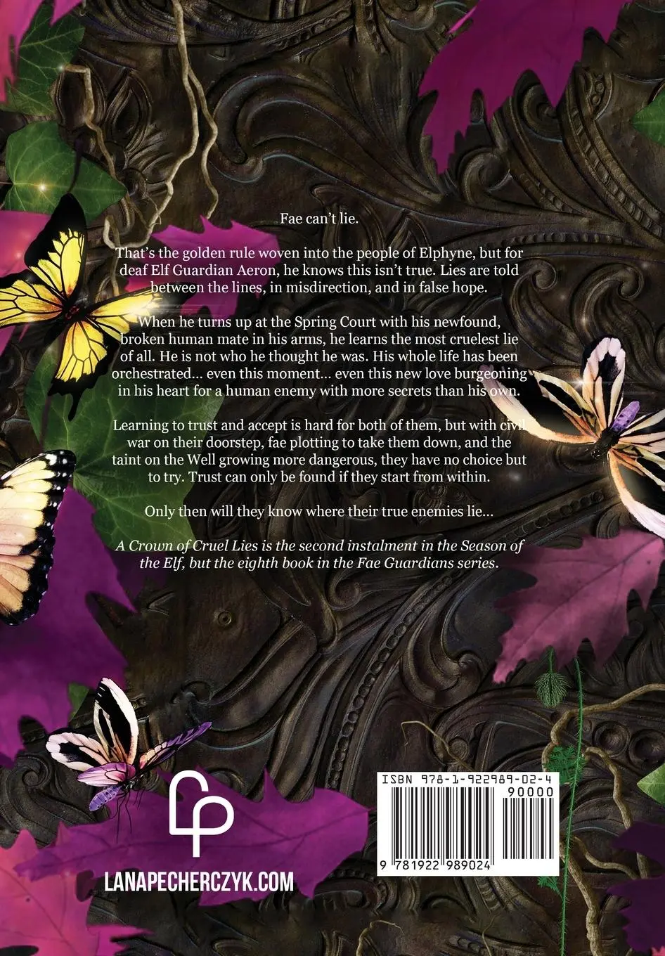 Rückseite: 9781922989024 | A Crown of Cruel Lies | Season of the Elf | Lana Pecherczyk | Buch