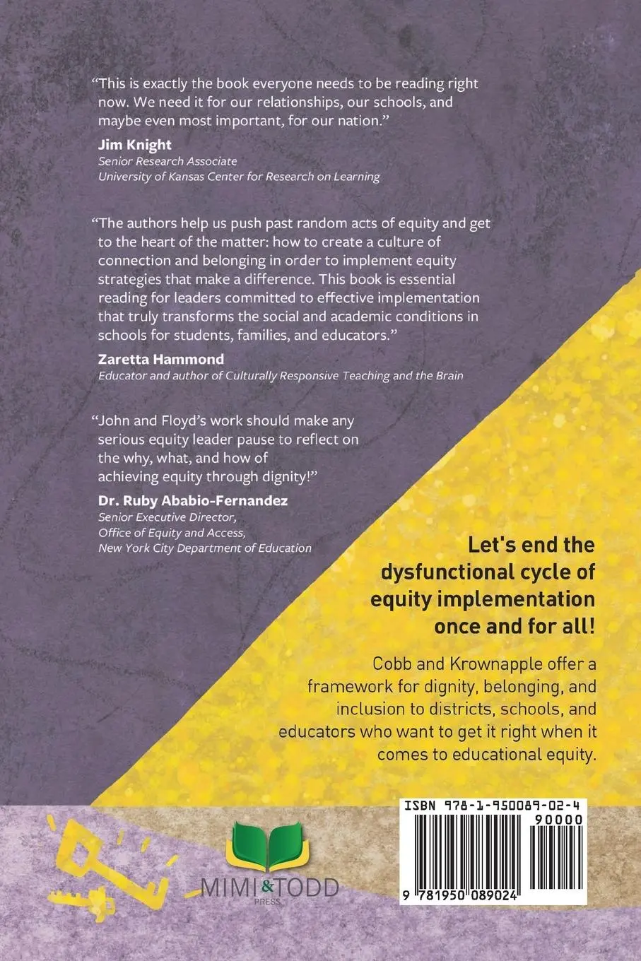 Rückseite: 9781950089024 | Belonging Through a Culture of Dignity | Floyd Cobb (u. a.) | Buch