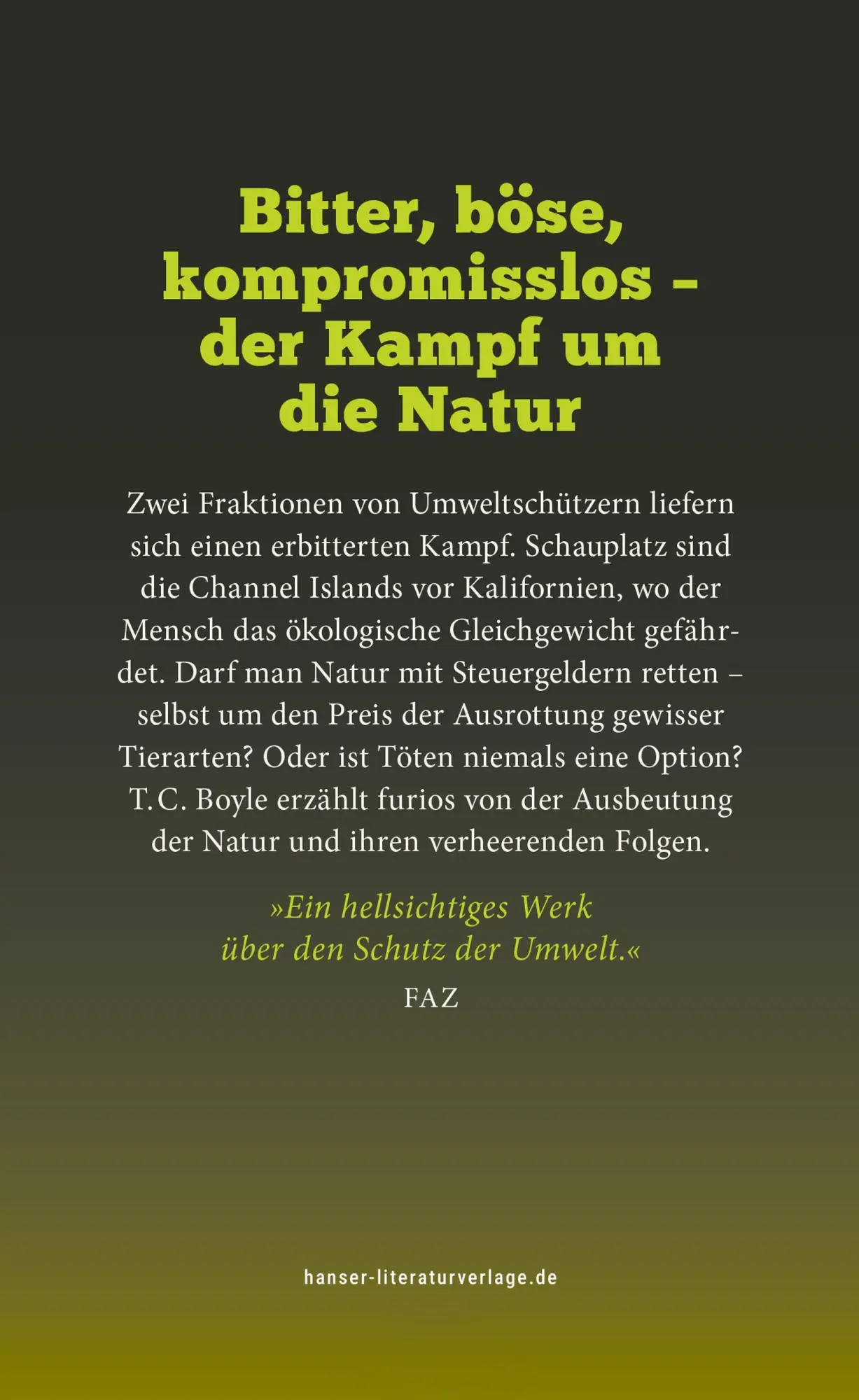 Bild: 9783446289024 | Wenn das Schlachten vorbei ist | Roman | T. C. Boyle | Taschenbuch
