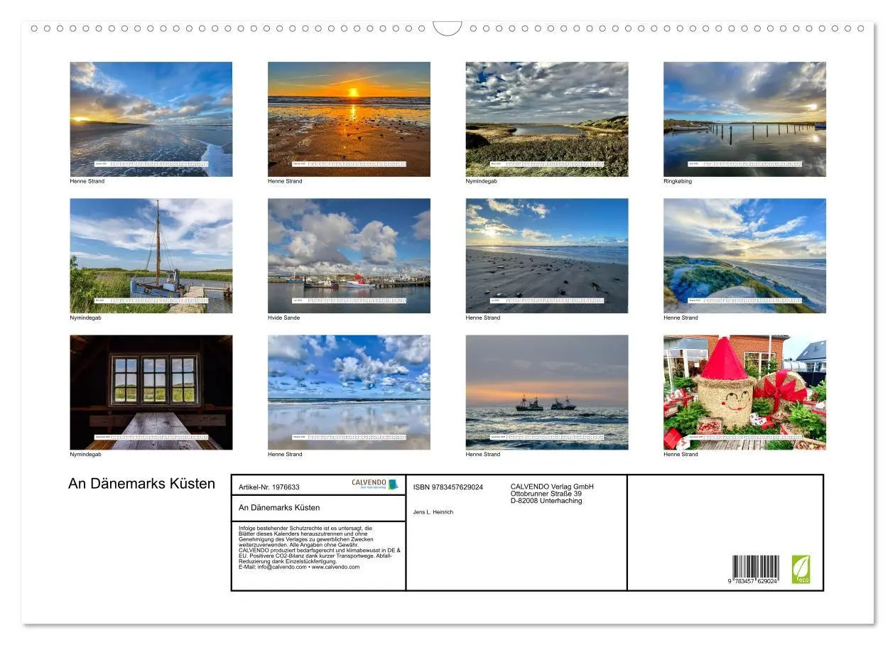 Bild: 9783457629024 | An Dänemarks Küsten (Wandkalender 2026 DIN A2 quer), CALVENDO...