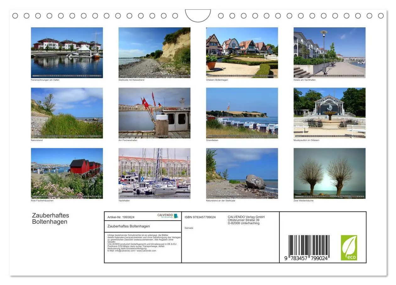 Bild: 9783457799024 | Zauberhaftes Boltenhagen (Wandkalender 2026 DIN A4 quer), CALVENDO...