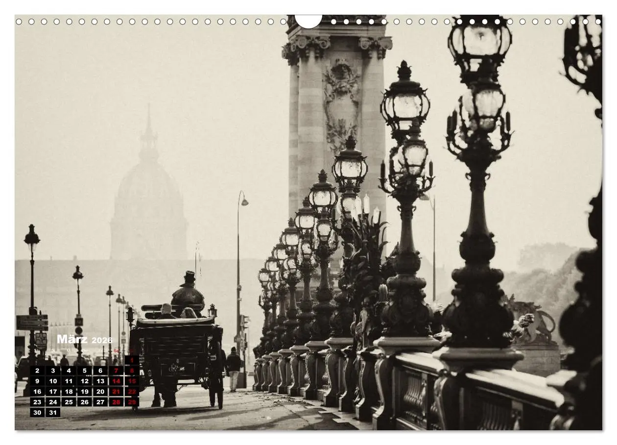 Bild: 9783457939024 | Paris-Impressionen in Schwarz-Weiß (Wandkalender 2026 DIN A3 quer),...
