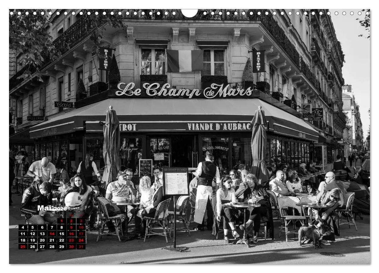 Bild: 9783457939024 | Paris-Impressionen in Schwarz-Weiß (Wandkalender 2026 DIN A3 quer),...