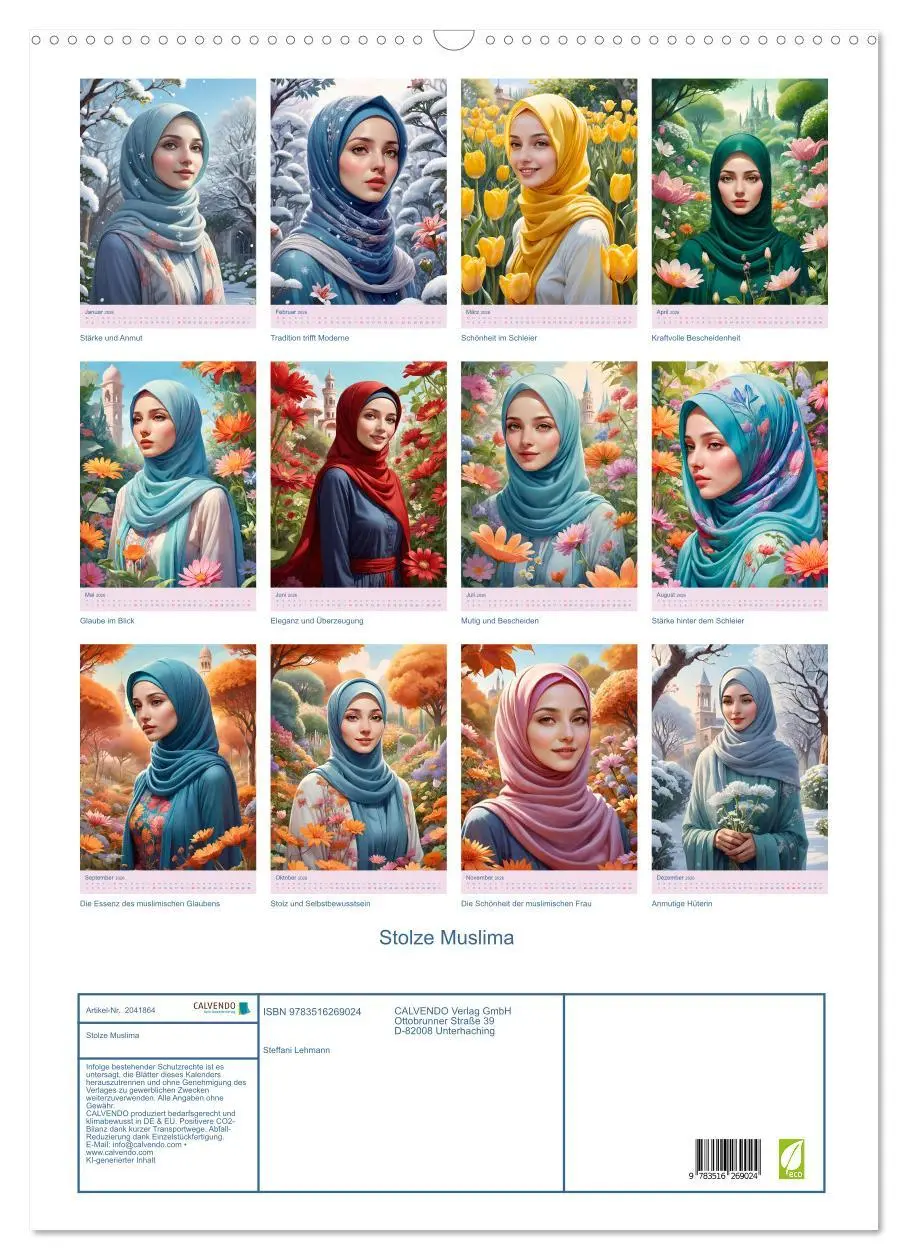 Bild: 9783516269024 | Stolze Muslima (Wandkalender 2026 DIN A2 hoch), CALVENDO...