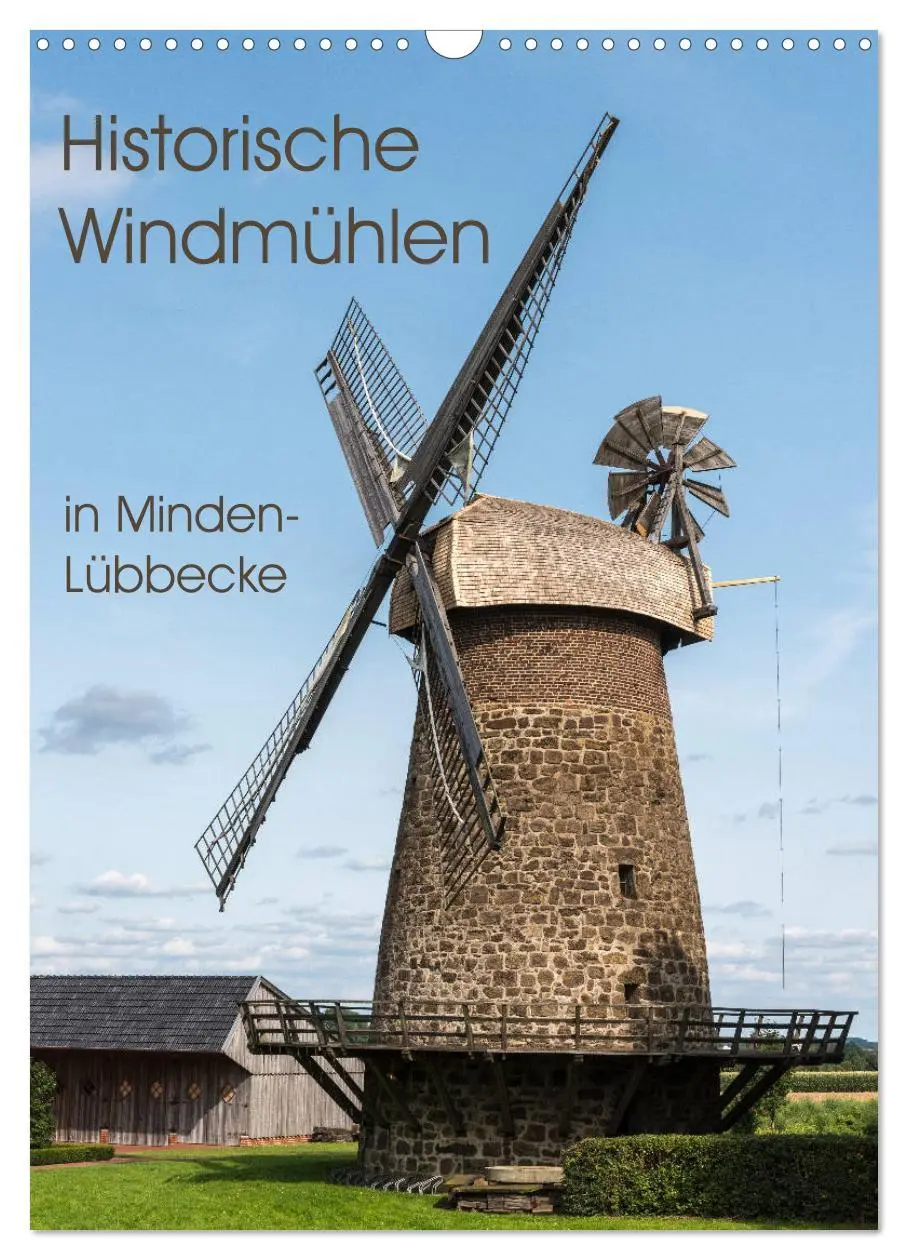 Cover: 9783516409024 | Historische Windmühlen in Minden-Lübbecke (Wandkalender 2026 DIN A3...