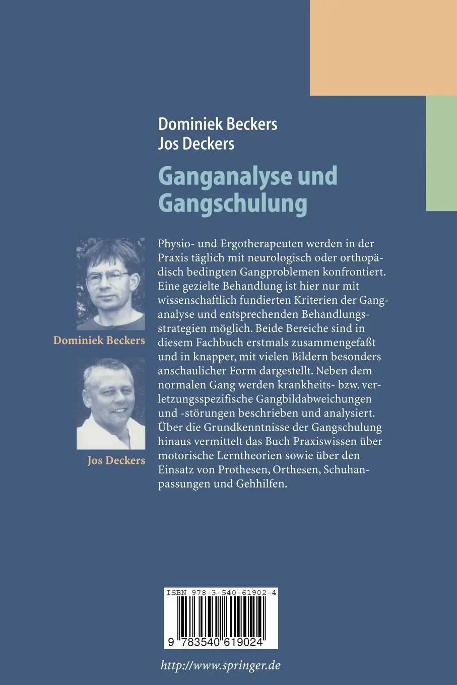 Rückseite: 9783540619024 | Ganganalyse und Gangschulung | Dominiek Beckers (u. a.) | Taschenbuch