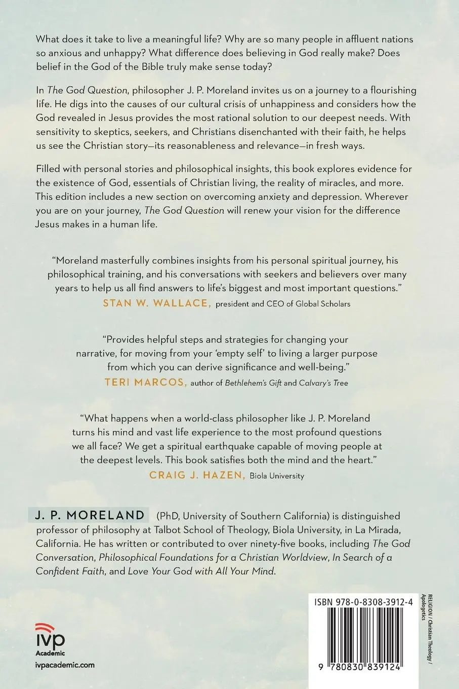 Rückseite: 9780830839124 | The God Question | An Invitation to a Life of Meaning | J. P. Moreland