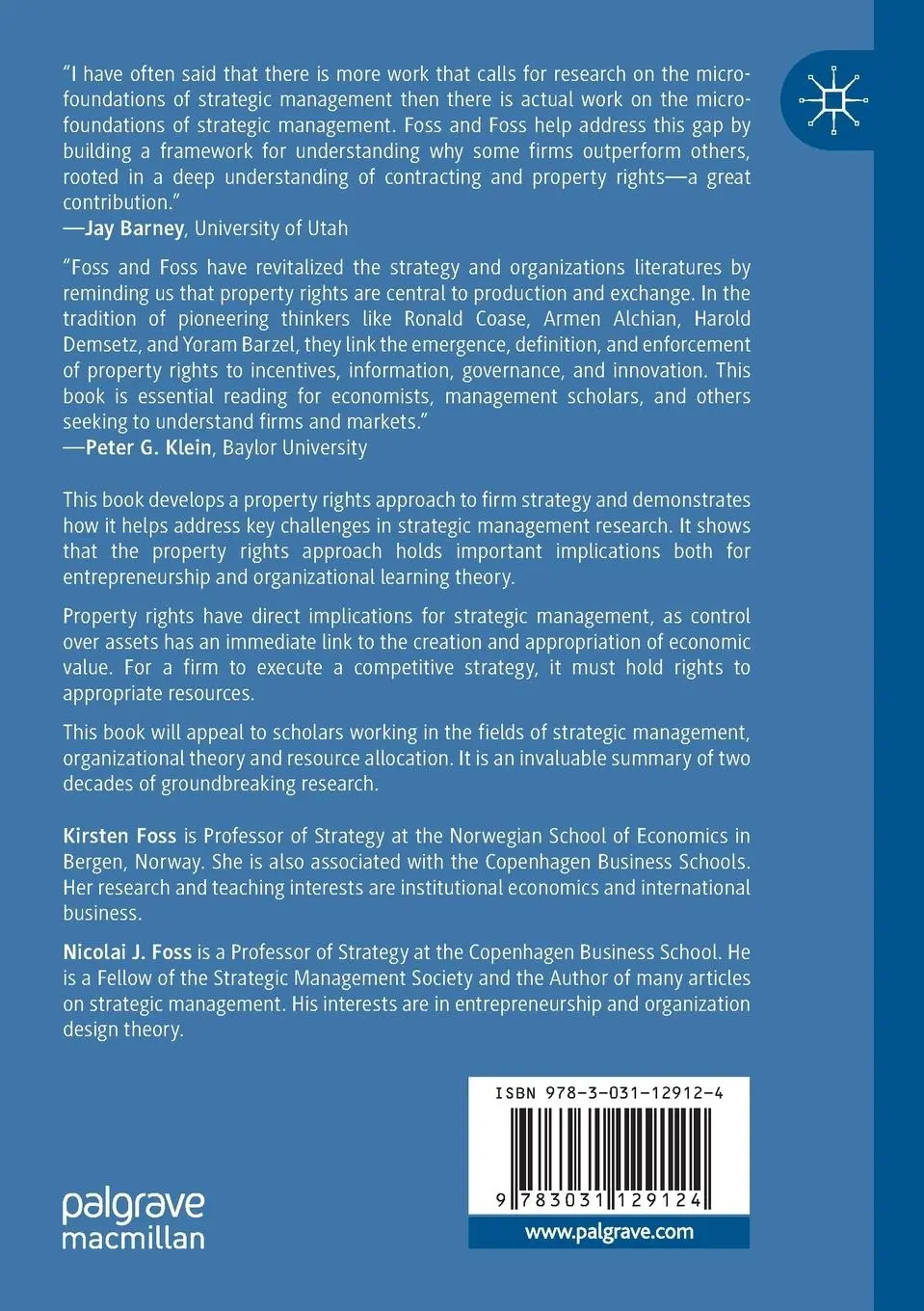 Rückseite: 9783031129124 | Economic Microfoundations of Strategic Management | Foss (u. a.) | xi