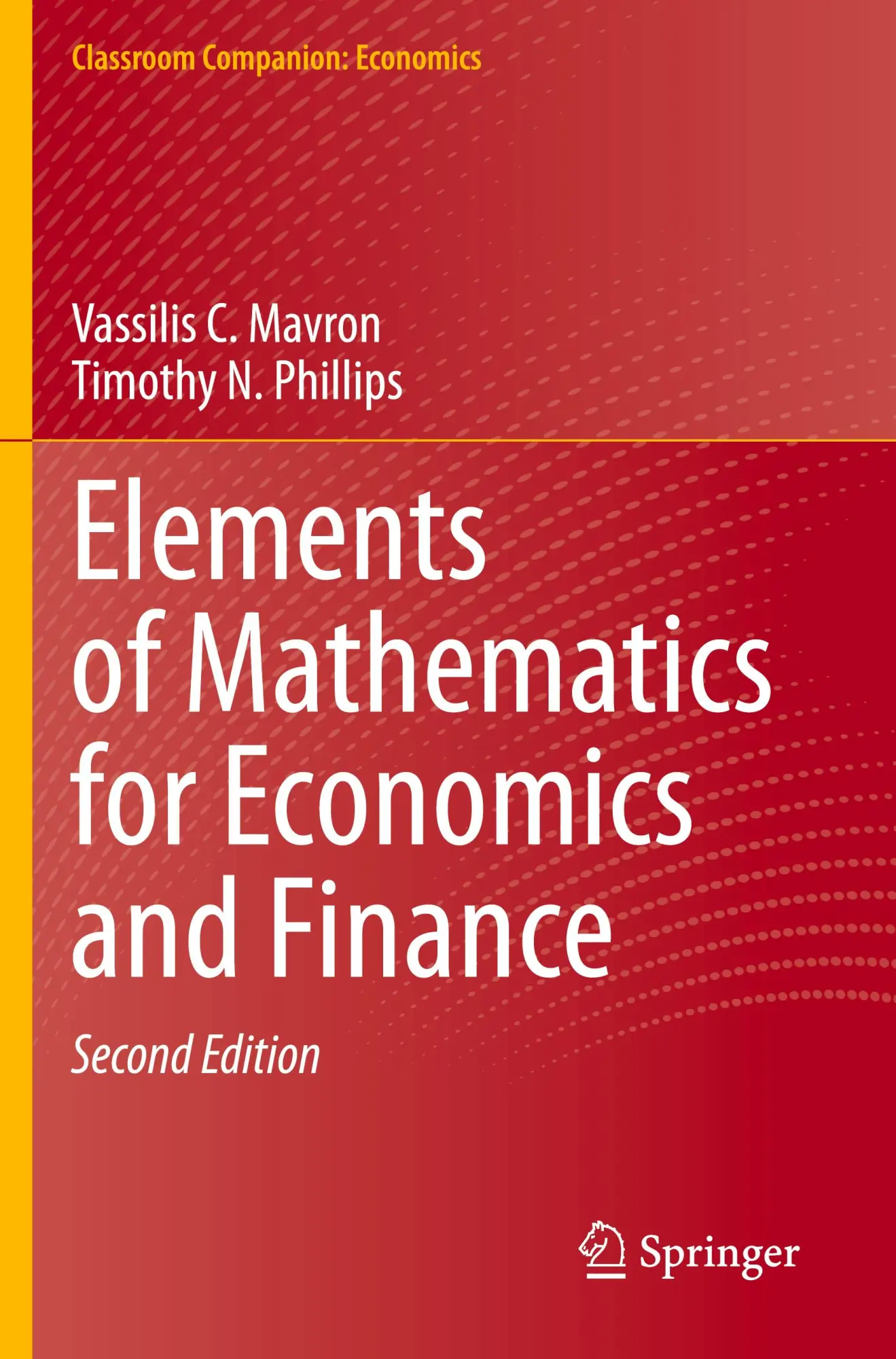 Cover: 9783031439124 | Elements of Mathematics for Economics and Finance | Mavron (u. a.)