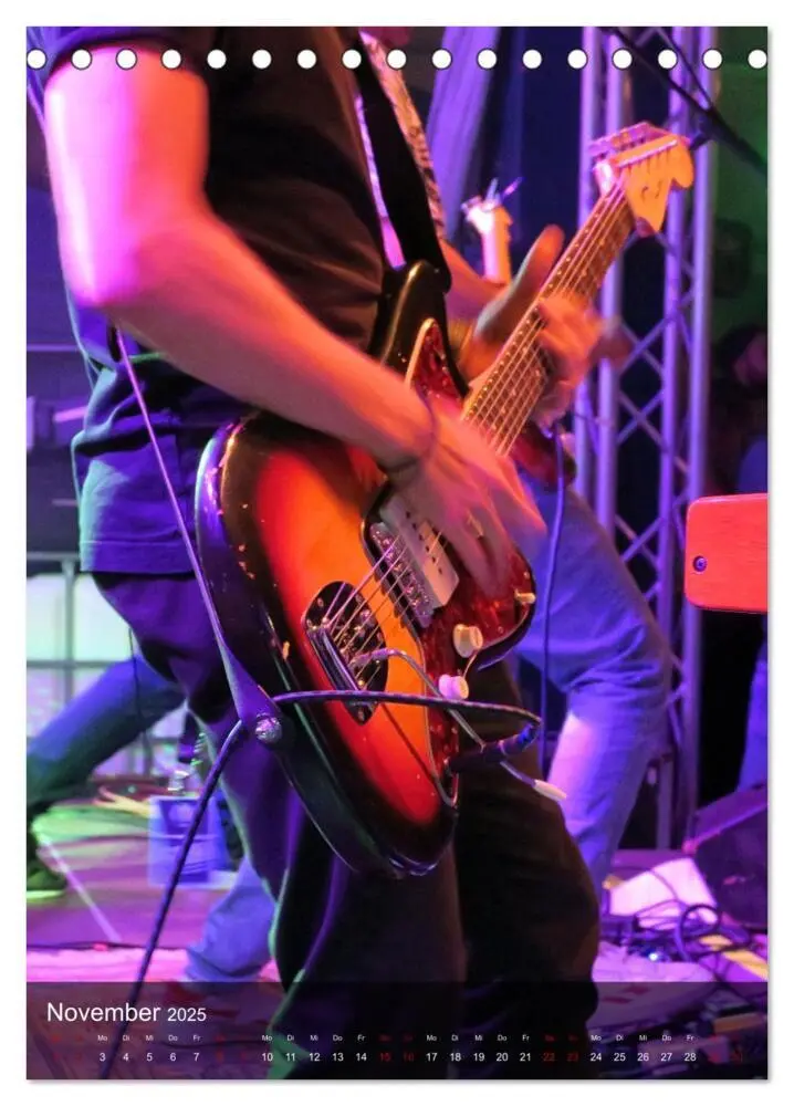 Bild: 9783435909124 | Rockgitarren in Concert (Tischkalender 2025 DIN A5 hoch), CALVENDO...