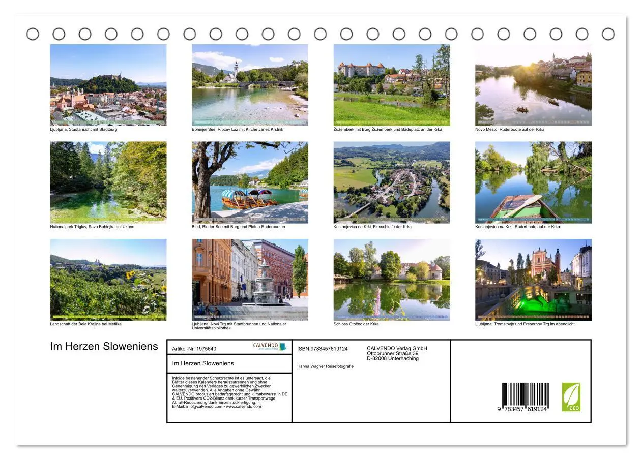 Bild: 9783457619124 | Im Herzen Sloweniens (Tischkalender 2026 DIN A5 quer), CALVENDO...