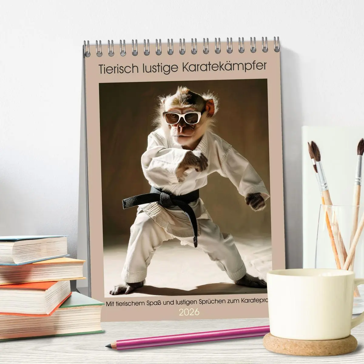 Bild: 9783516259124 | Tierisch lustige Karatekämpfer (Tischkalender 2026 DIN A5 hoch),...