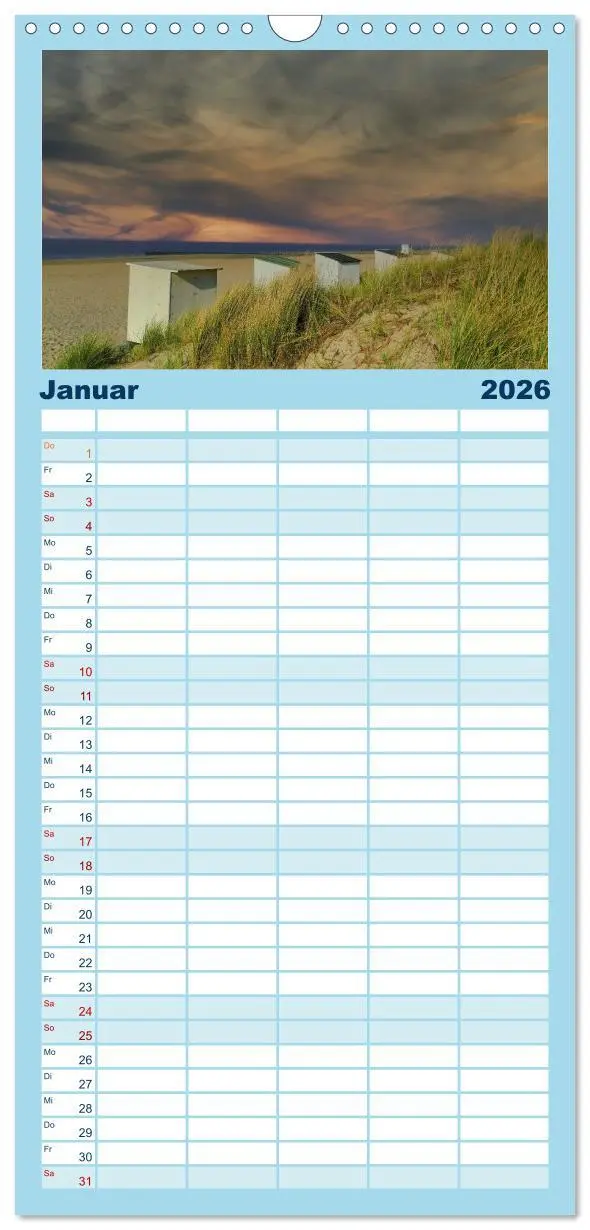 Bild: 9783516499124 | Familienplaner 2026 - Zeeland - Wasser, Sand und Meer mit 5 Spalten...